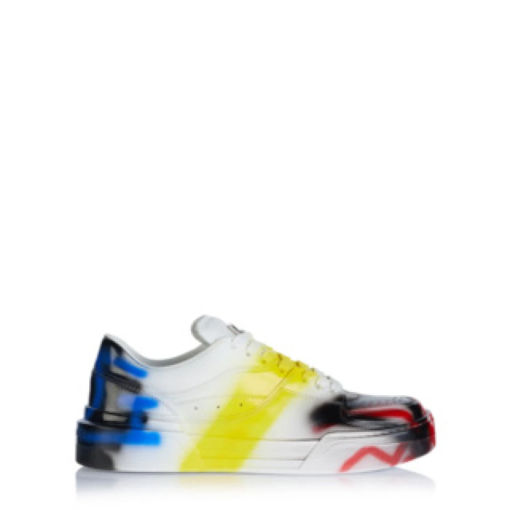 Dolce & Gabbana Multicolor New Roma Paint Sneakers Men Shoes - EU43.5/US10.5 - Image 2