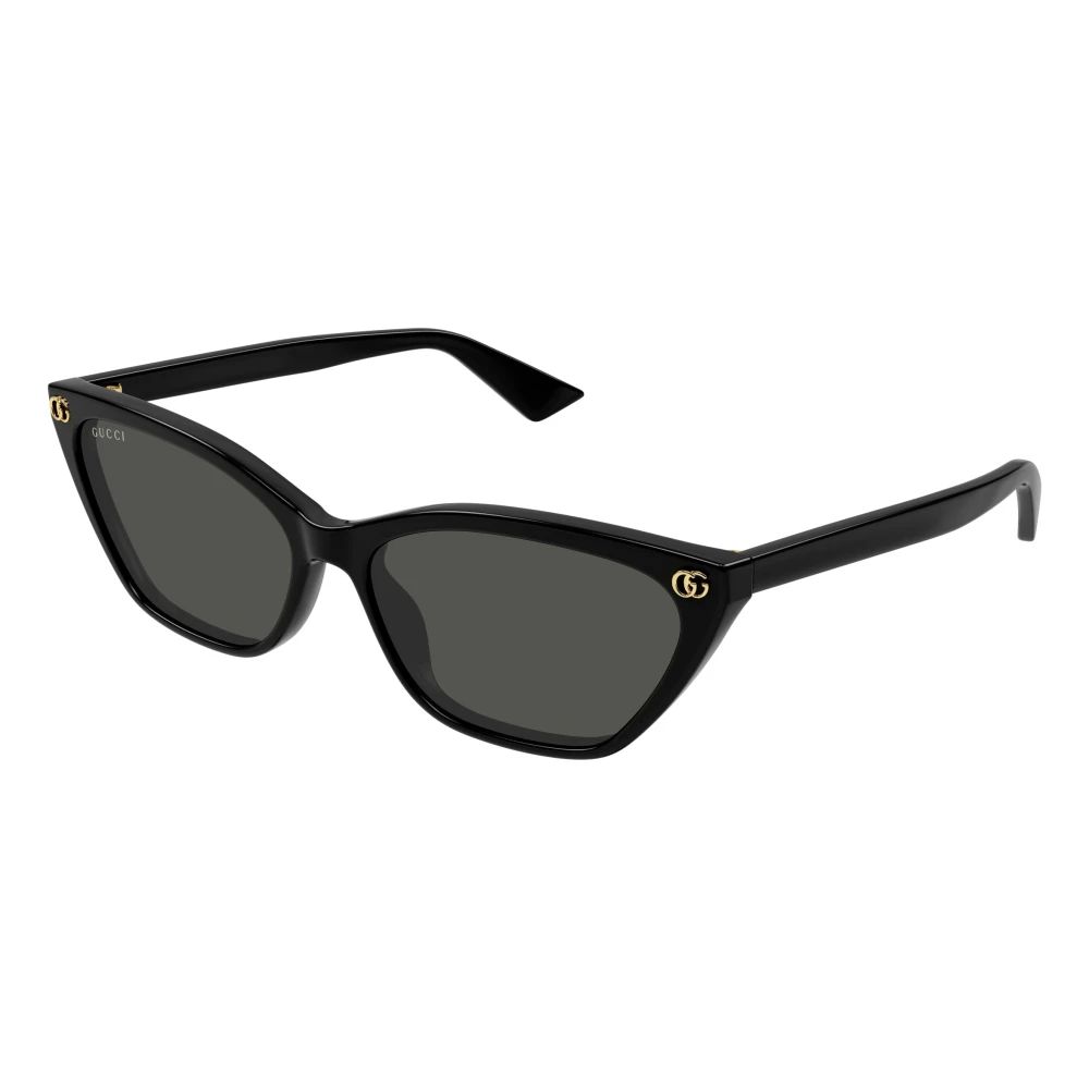 Gucci Black Sunglasses, Female, 58 Mm, Stylish Cat-Eye Sunglasses
