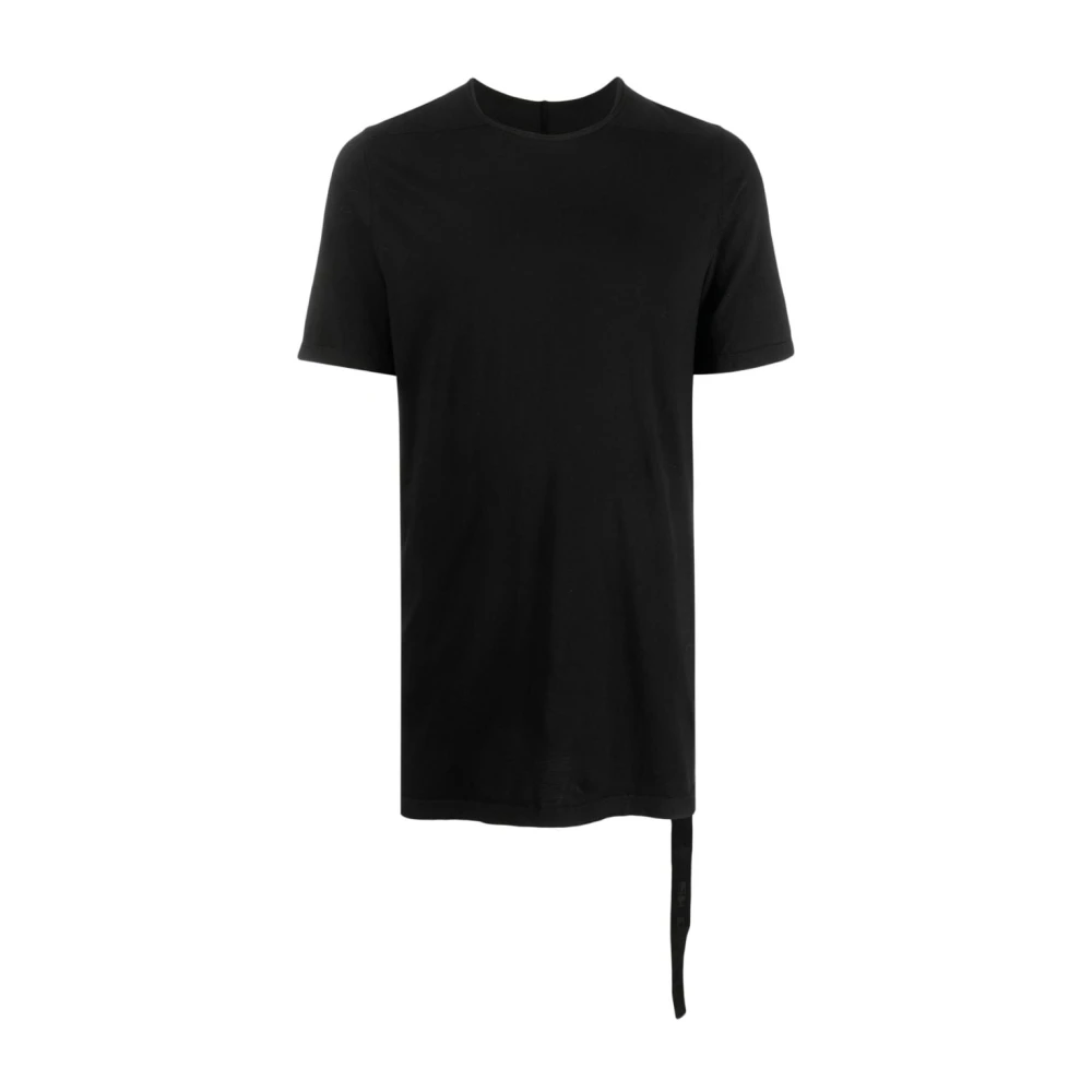 Rick Owens Zwart Gedrapeerd Bandje Katoenen T-Shirt Black Heren