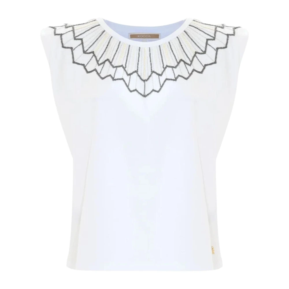 Kocca Gewatteerde Band Dames T-shirt White Dames