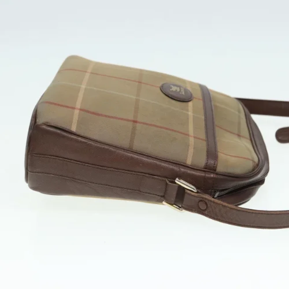 Burberry Vintage Pre-owned Canvas shoulder-bags Brown Dames