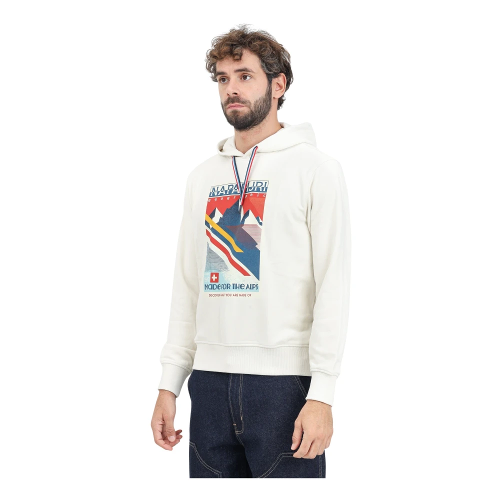 Napapijri Grafische Hoodie Beige Trui Beige Heren