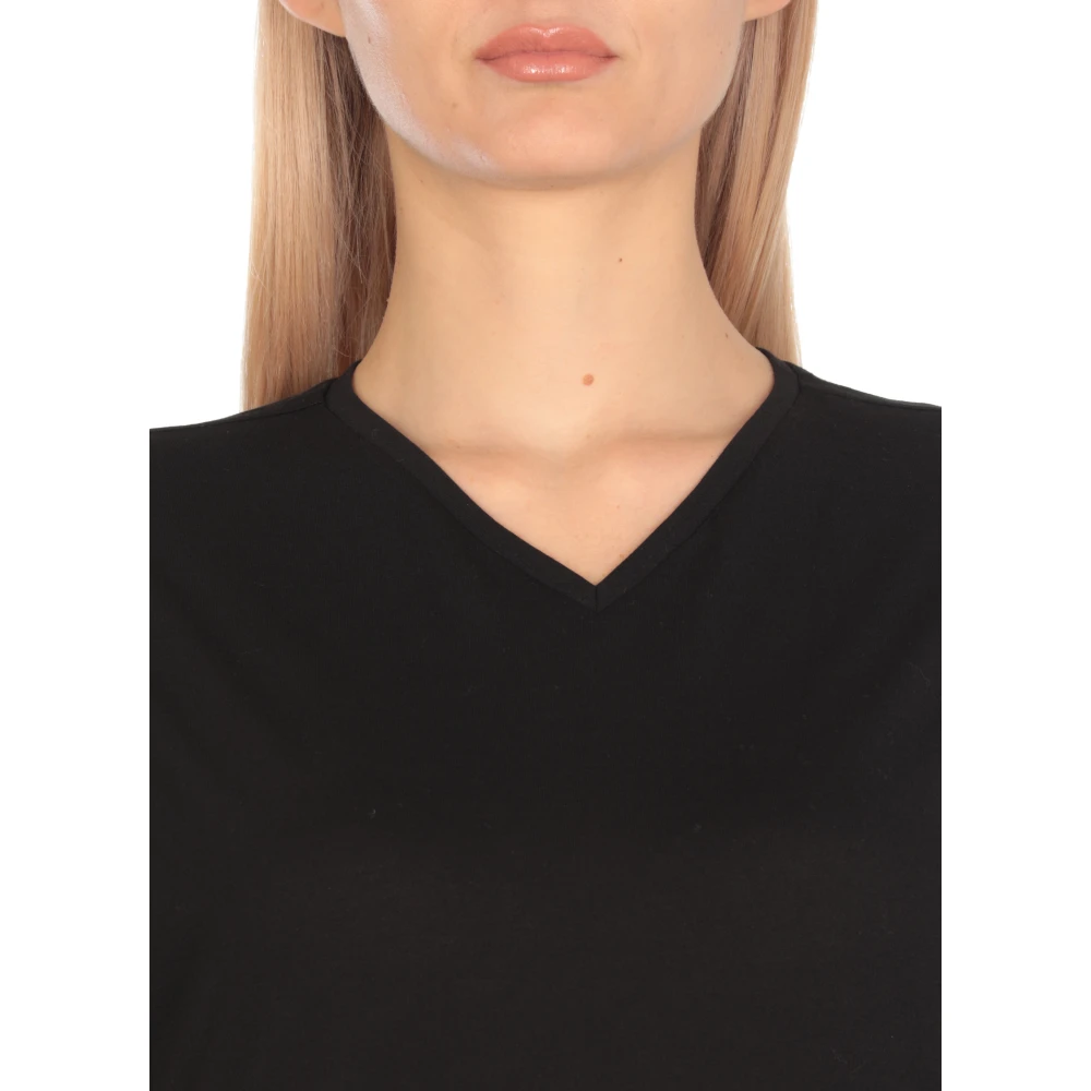 Khaite Zwarte Katoenen V-hals Top Black Dames