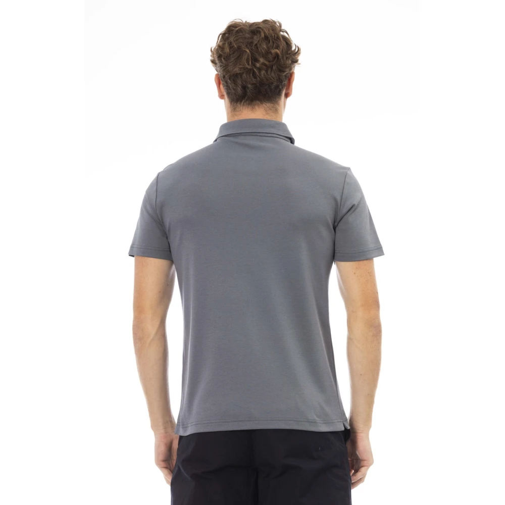 Baldinini Polo Shirt met Geborduurd Logo Gray Heren