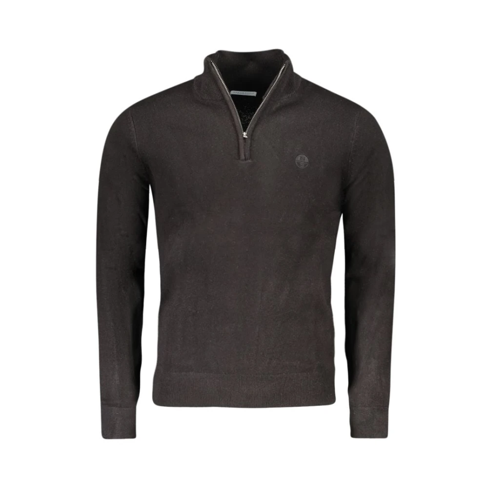 North Sails Black Nylon Half Zip Jumper - Male - Turtlenecks - Black - M - Knitwear