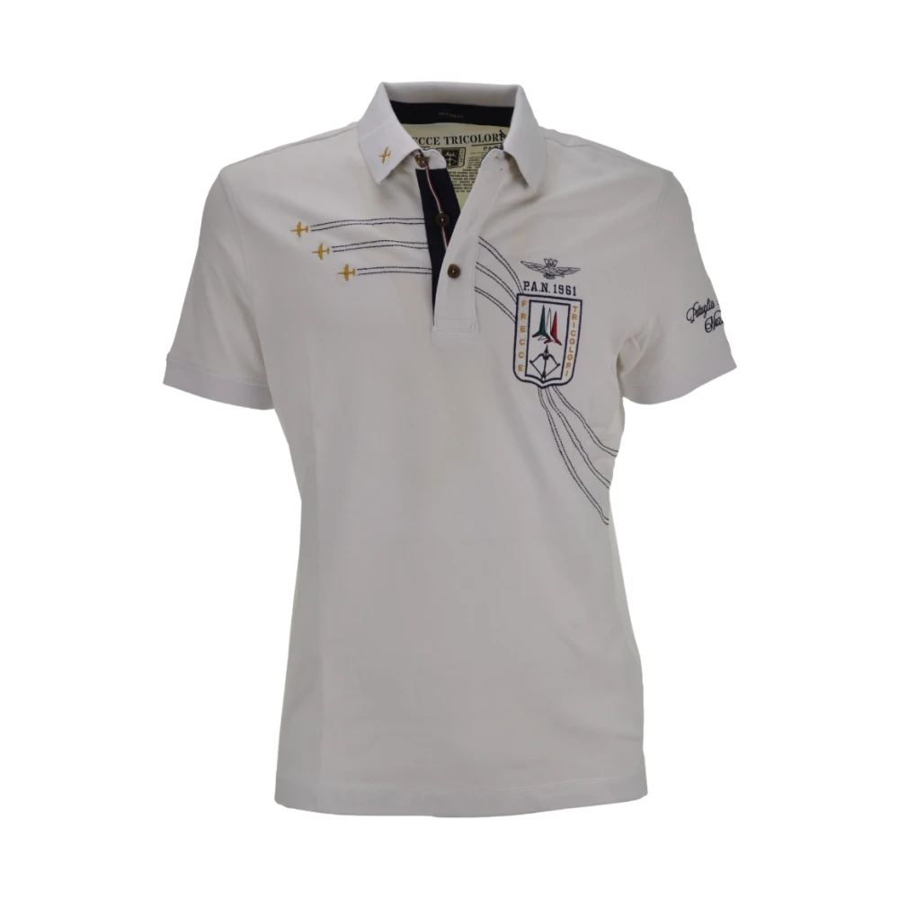 Aeronautica militare Tricolor Polo Shirt Gray Heren