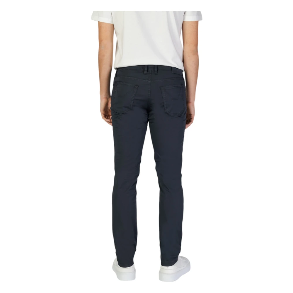 Jeckerson Blauwe Katoen Lycra Ritsbroek Blue Heren