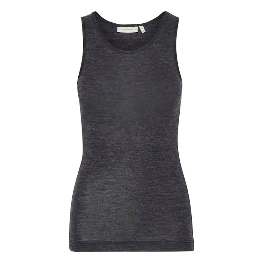 InWear Granite Melange Wollen Tanktop Gray Dames