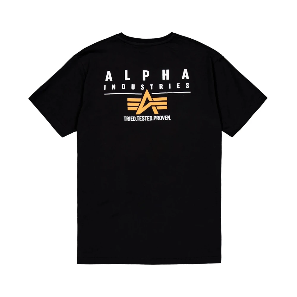 alpha industries Dynamisch Puff Print Heren T-shirt Black Heren