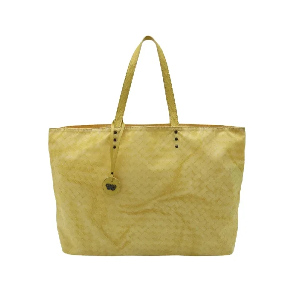 Bottega Veneta Vintage Pre-owned Fabric shoulder-bags Yellow Dames