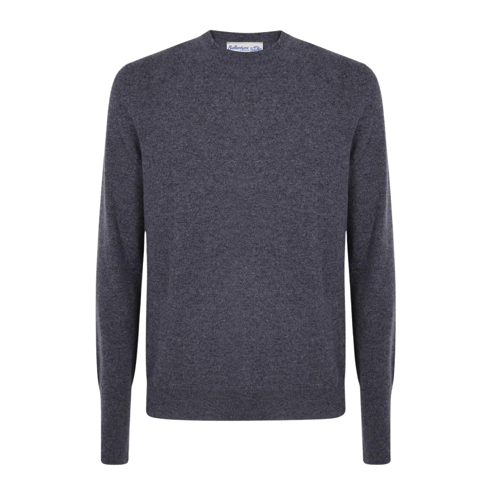Ballantyne Uomo Grigio Maglione Girocollo In Cashmere