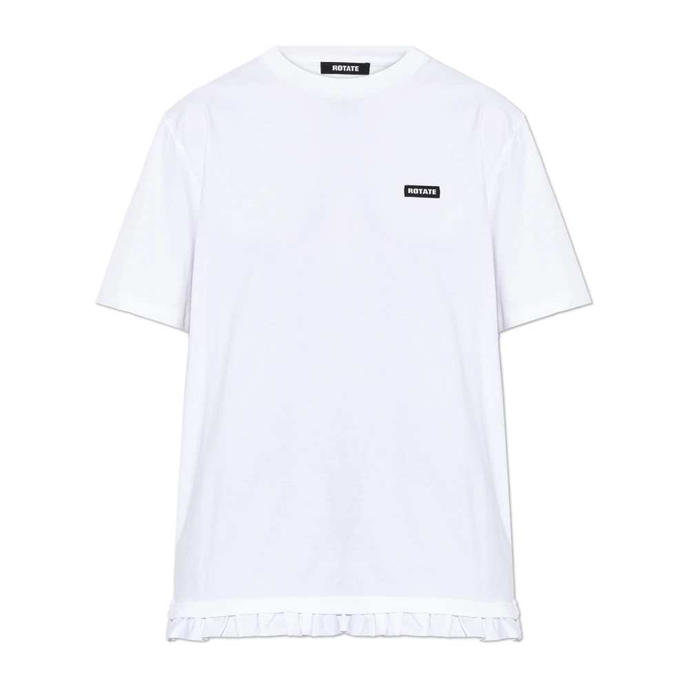 Rotate Birger Christensen Women's White T-Shirts, Xs, Oversized T-Shirt