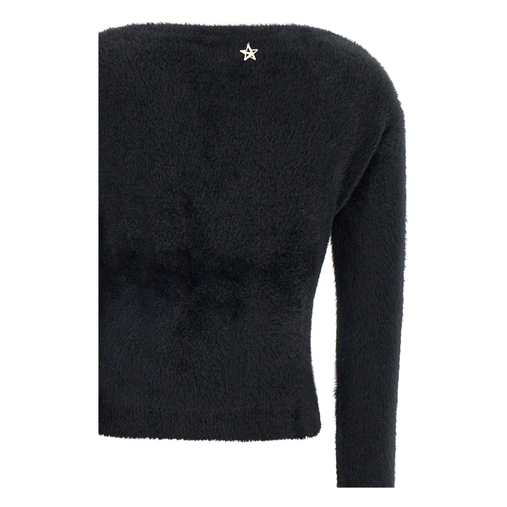 Kaos Bont Effect Zwarte Trui Black Dames