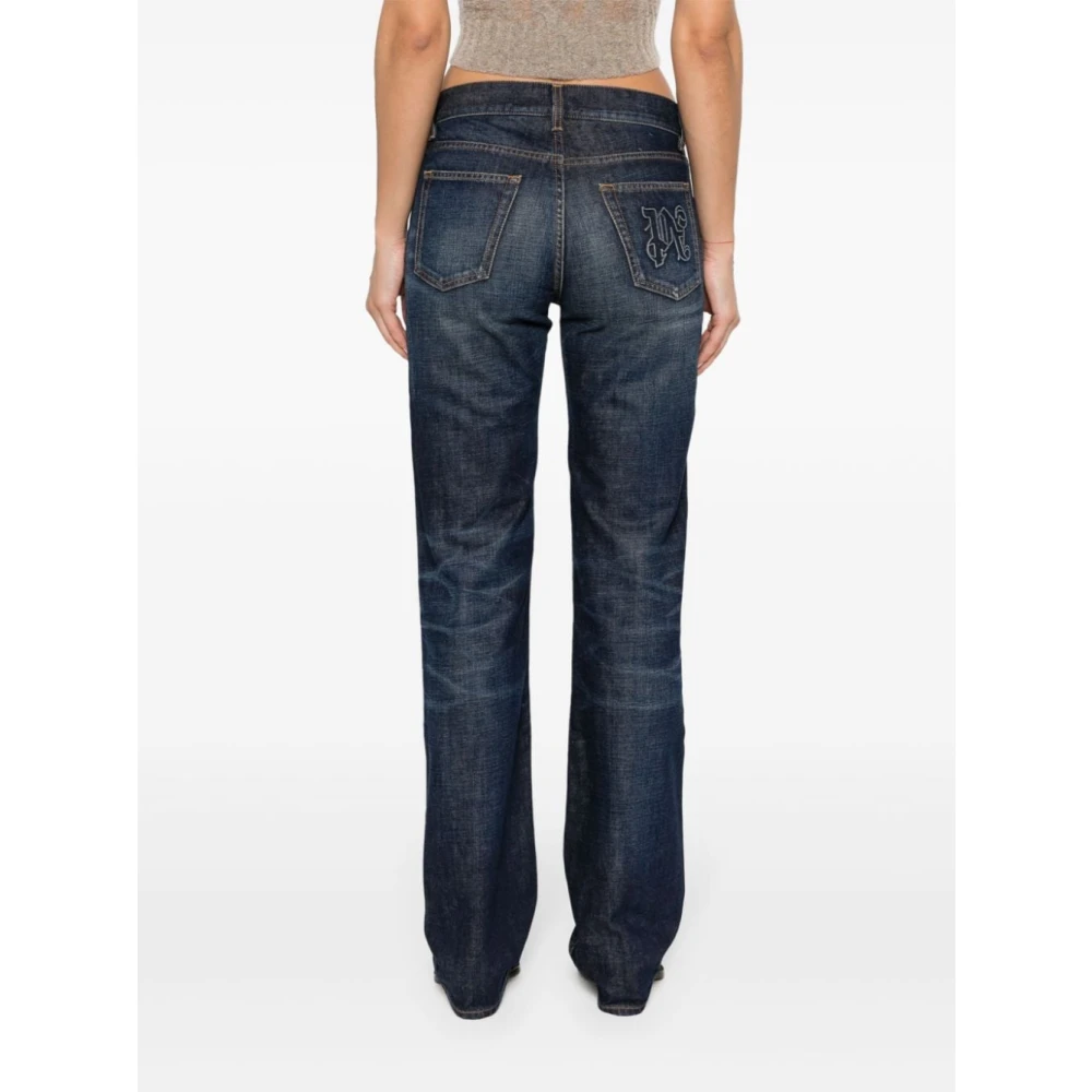 Palm Angels Flared Jeans Blue Dames