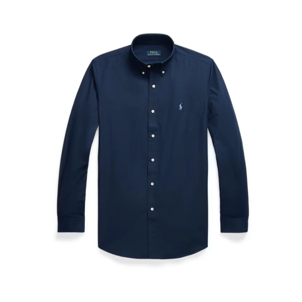 Polo Ralph Lauren Men's Blue Logo Embroidery Shirt - Casual Shirts - 2XL - Shirts