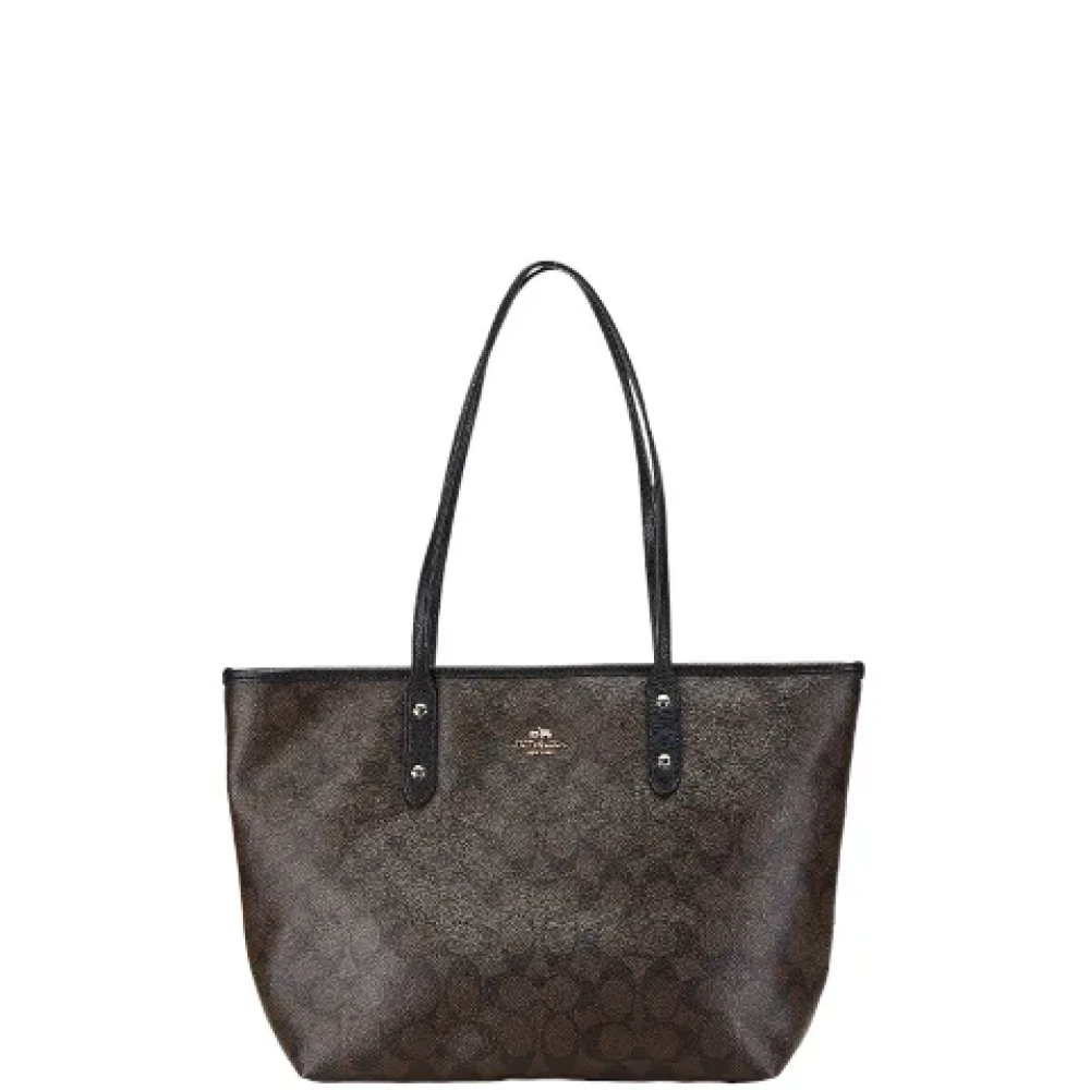 Coach Pre-owned Canvas handbags Brown Dames