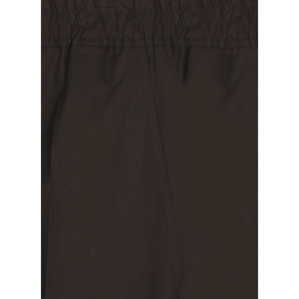 Rick Owens Zwarte katoenen cropped broek met elastische tailleband Black Heren