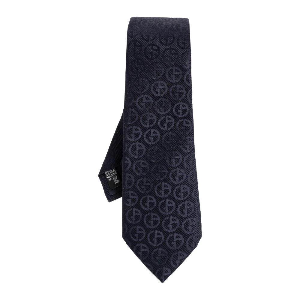 Giorgio Armani Mannelijk Blauw Accessoires Heren, One Size, Zijden Das