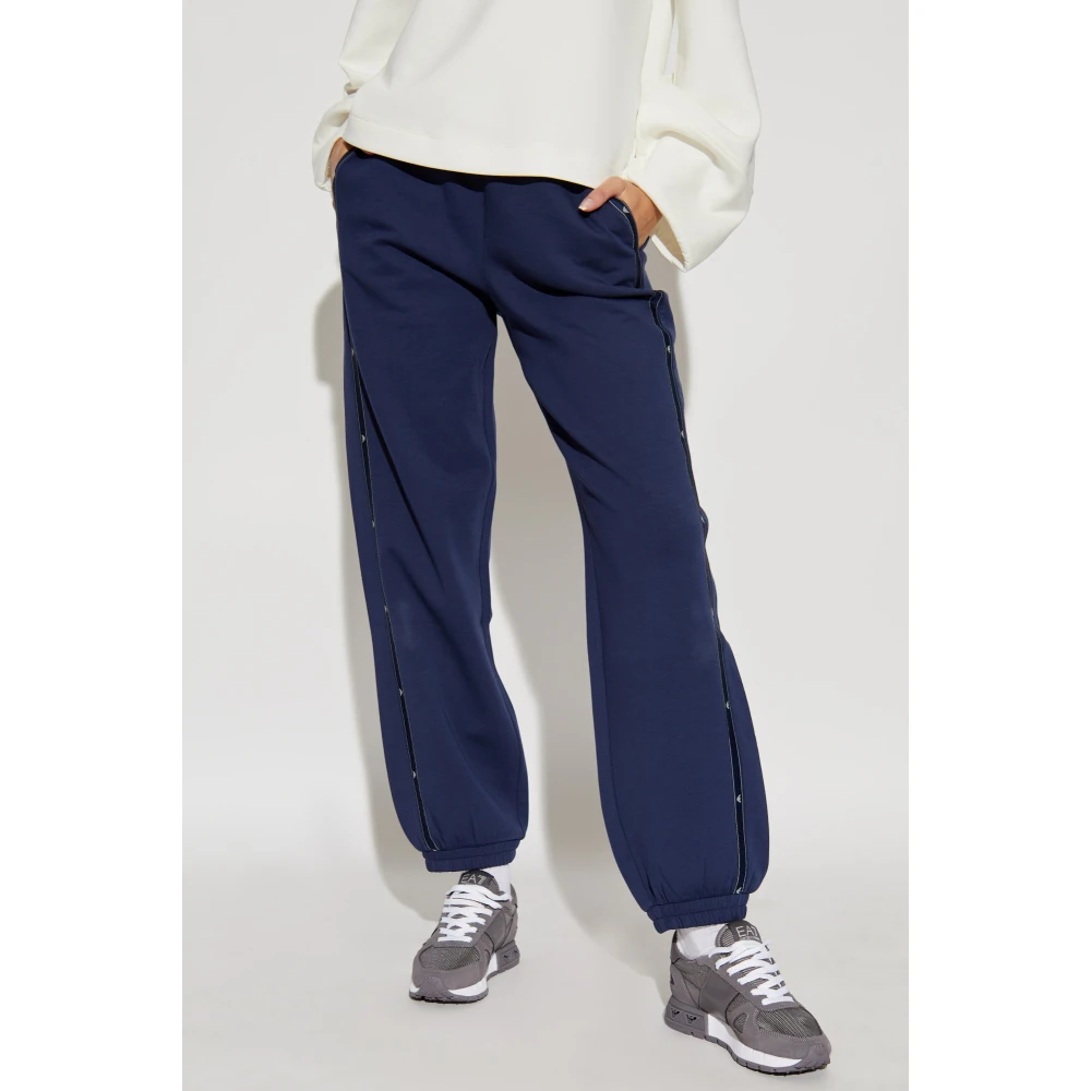 Emporio Armani Trainingsbroek met zijstrepen Blue Dames