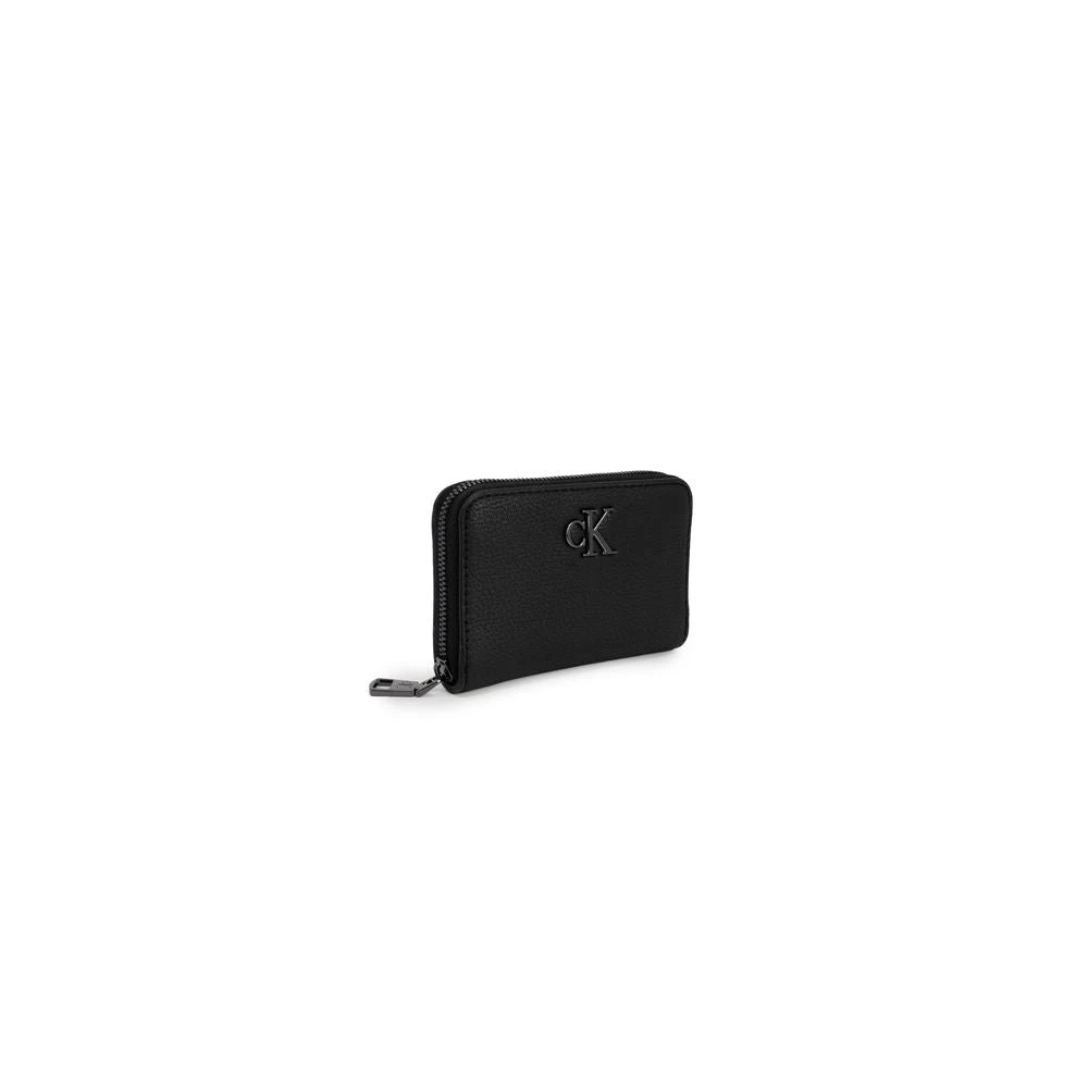Calvin Klein Zwarte gerecyclede polyester portemonnee Black Dames