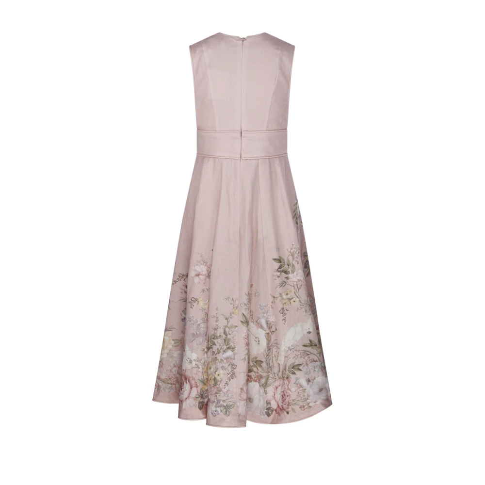 Zimmermann Bloemen Plunge Midi Jurk Multicolor Dames