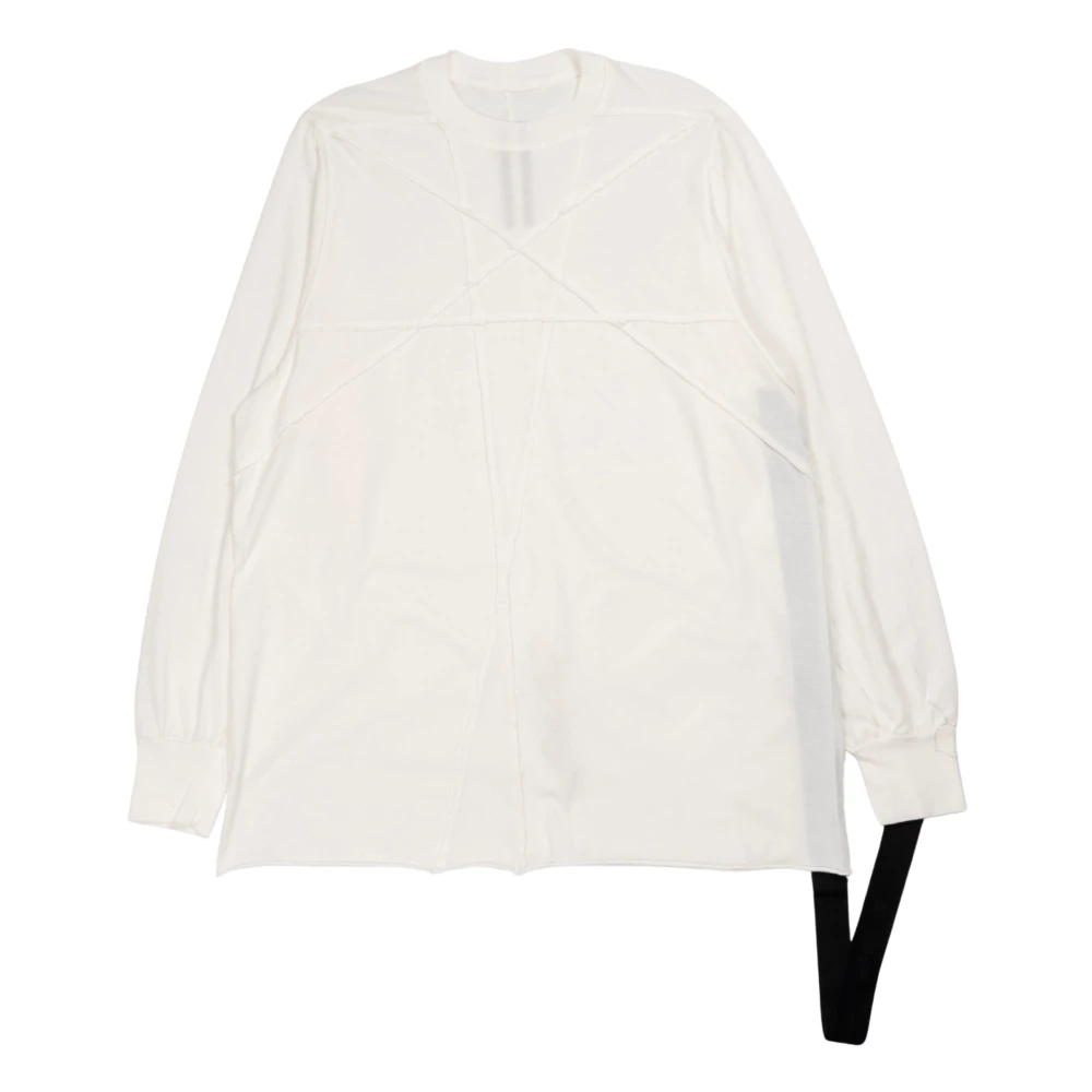 Rick Owens Oversized katoenen jersey top met lange mouwen White Heren