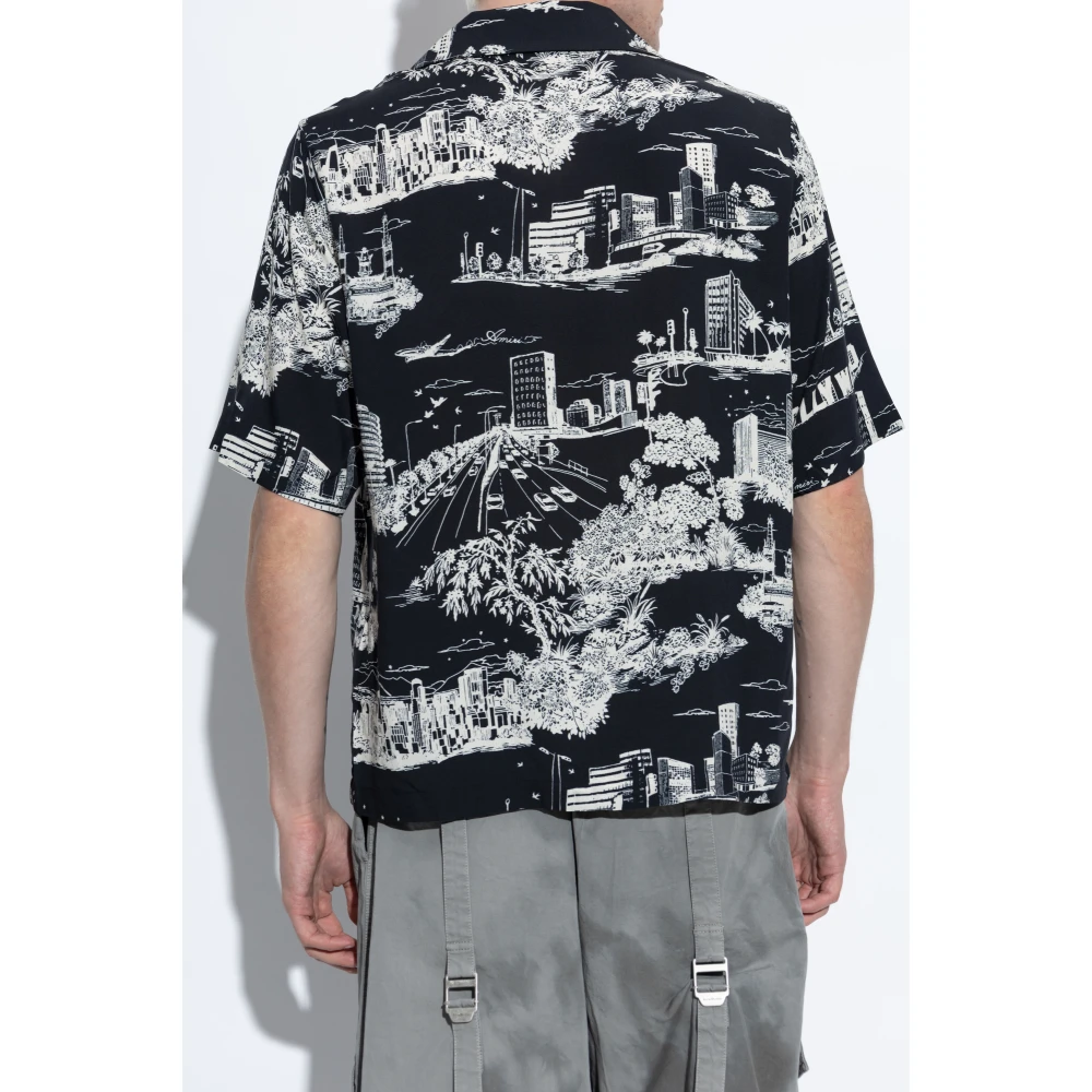 Amiri Gestreept overhemd Black Heren
