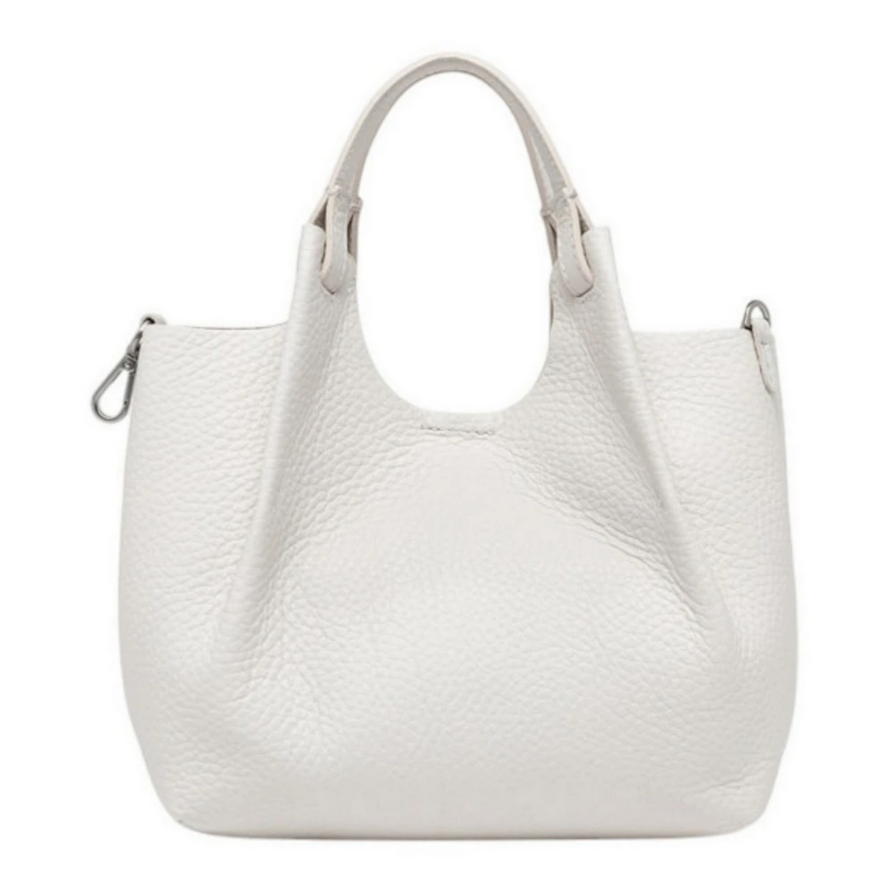 Gianni Chiarini Ivoor Leren Handtas Beige Dames