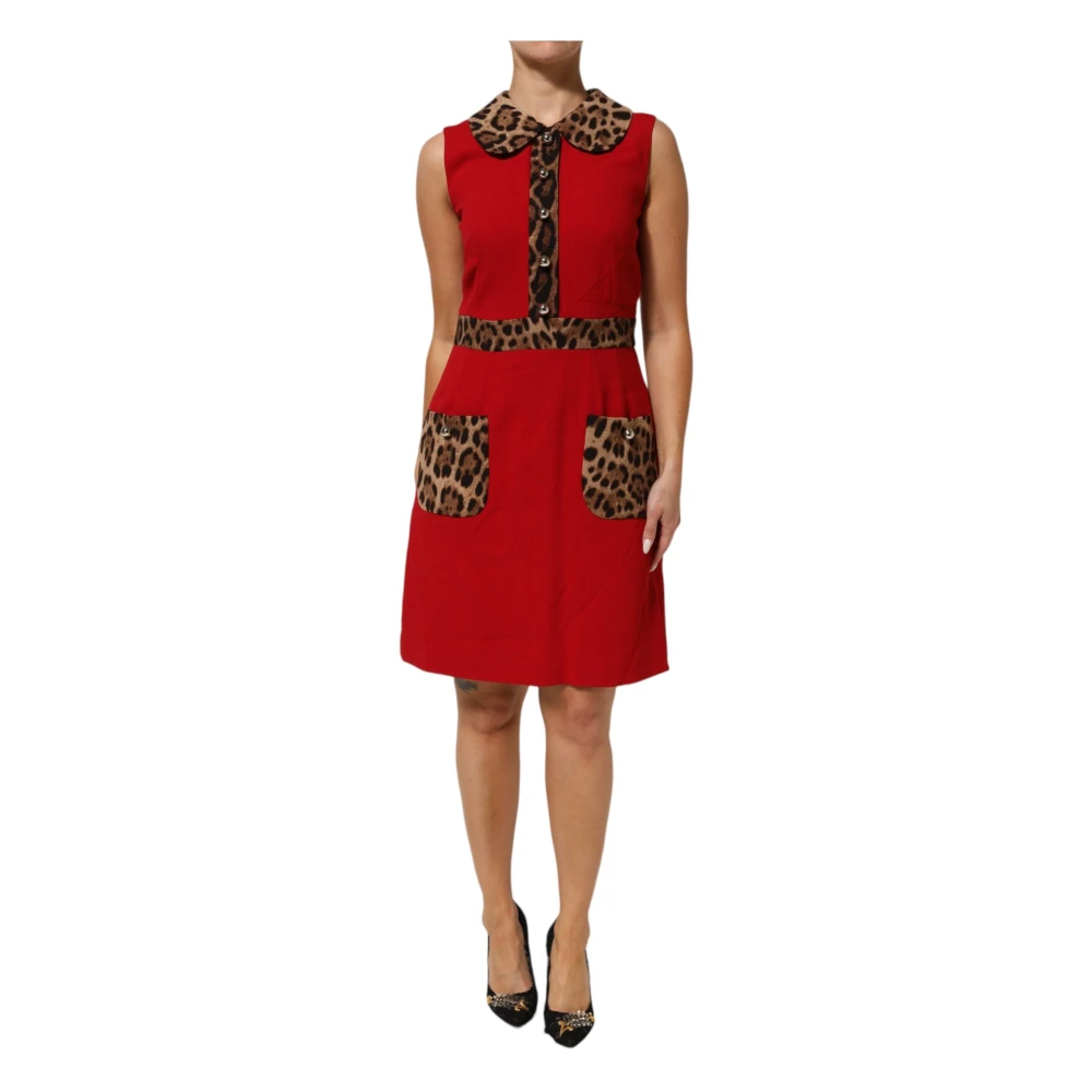 Dolce & Gabbana Women's Red Sheath A-Line Dress - Short Dresses - L - Dresses