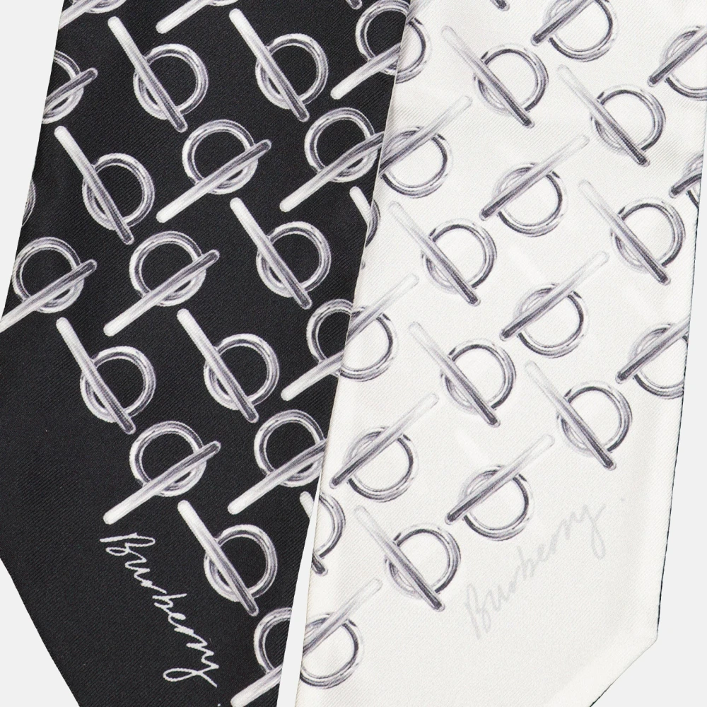 Burberry Omkeerbare Zijden Sjaal met Monogram Multicolor Dames