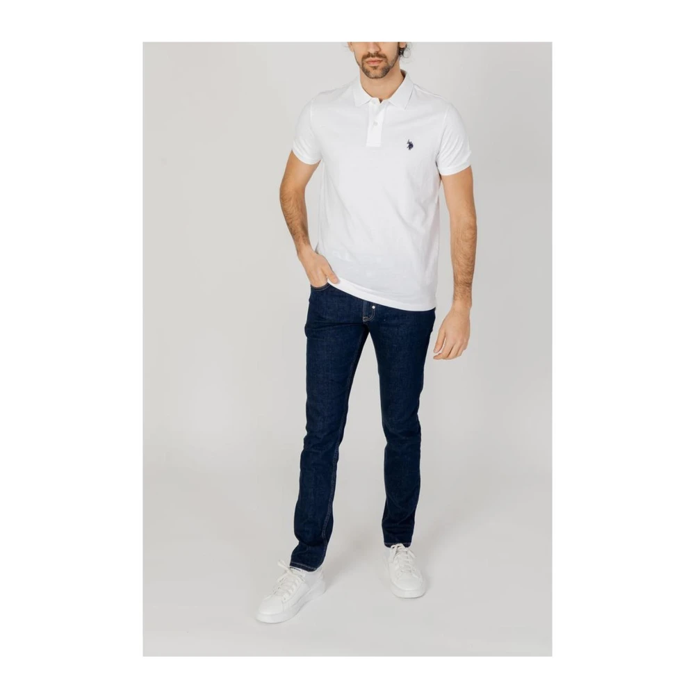 U.s. Polo Assn. Witte Katoenen Poloshirt White Heren