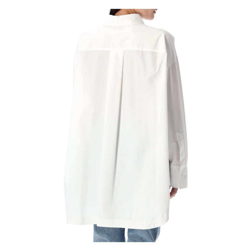 The Attico Witte Katoenen Poplin Diana Shirt White Dames