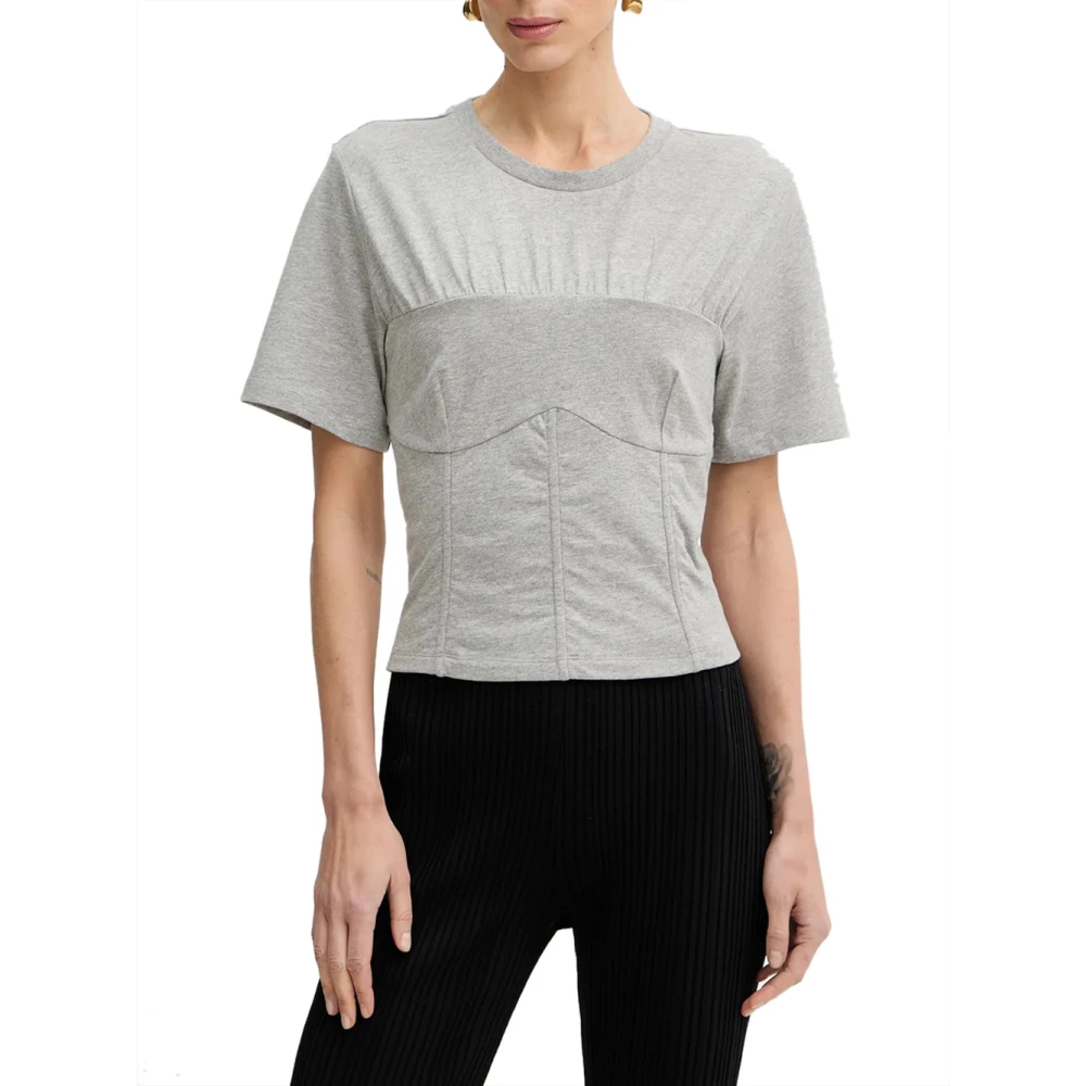 Patrizia Pepe Donna Grigio - T-Shirt Bustier In Cotone - Tops - S
