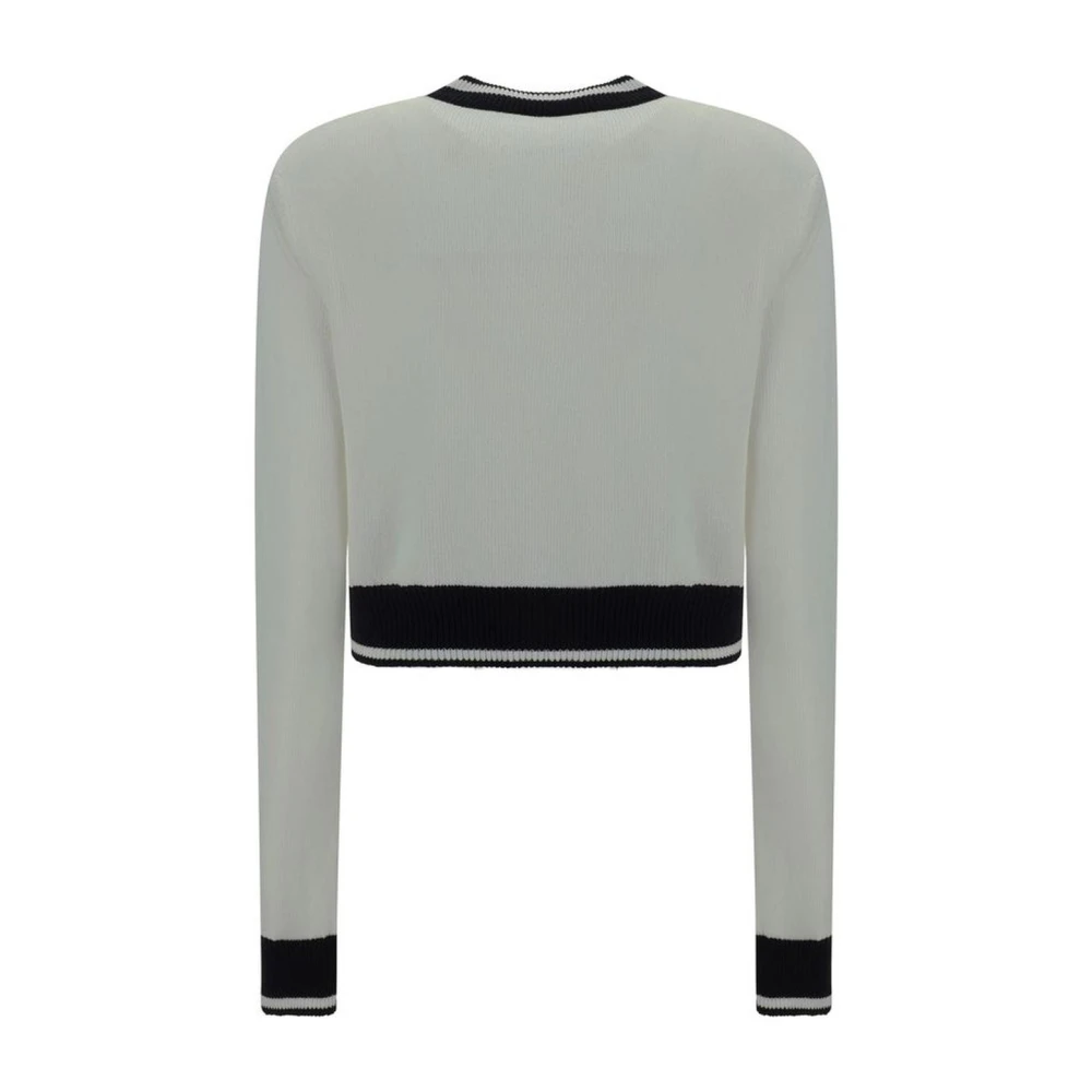 Balmain Kort vest met leeuwenkopknopen White Dames