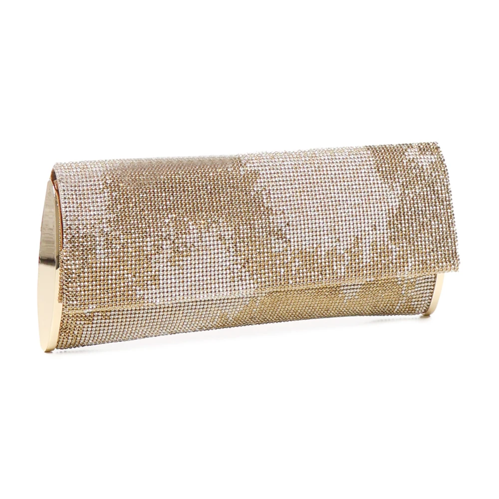 Benedetta Bruzziches Aluminium Mesh Schoudertas met Ketting Yellow Dames