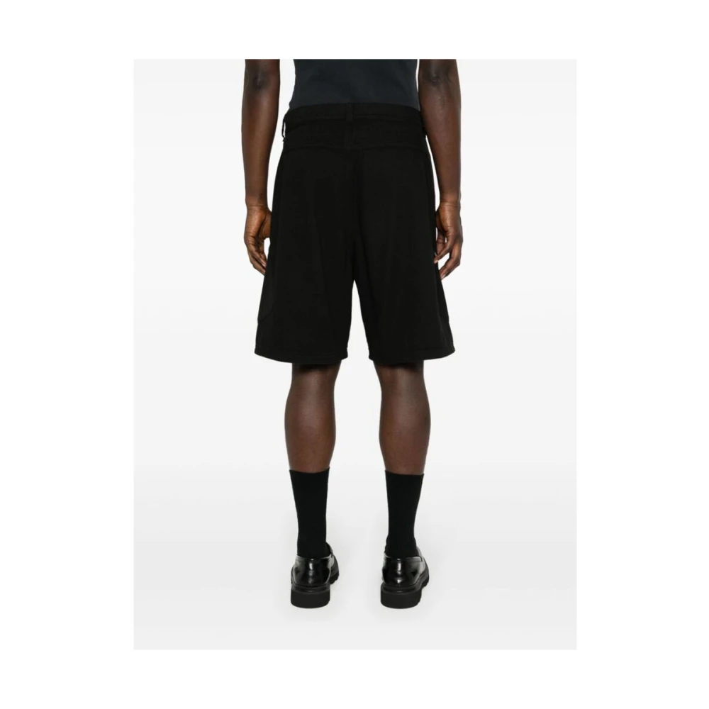 Jacquemus Zwarte Canvas Shorts Black Heren