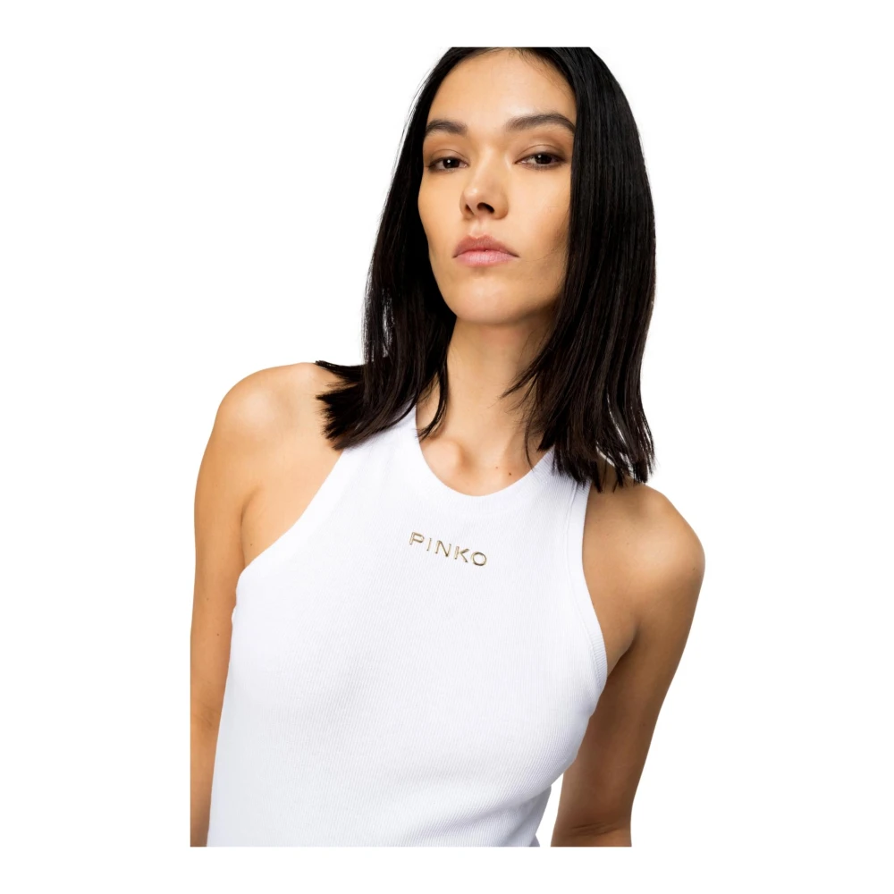 pinko Mouwloze Top White Dames