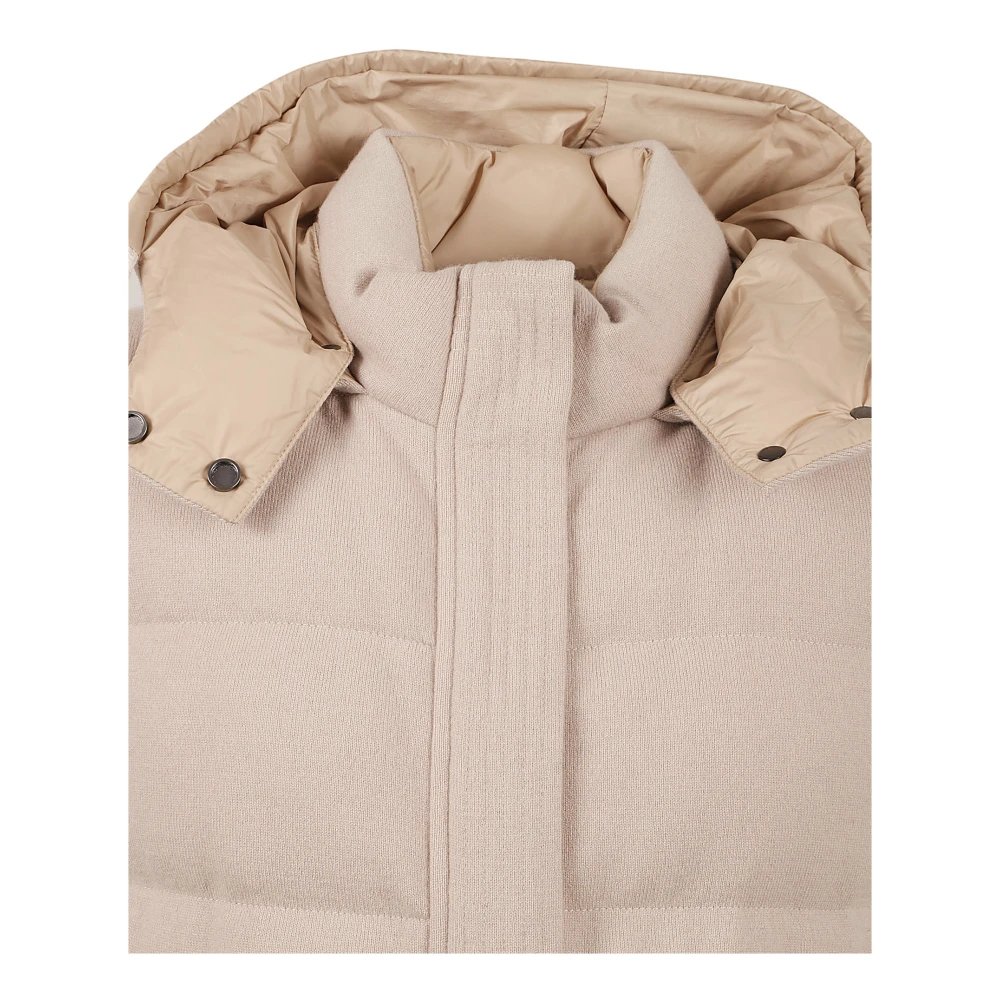 BRUNELLO CUCINELLI Gewatteerde mouwloze buitenkleding Pink Dames