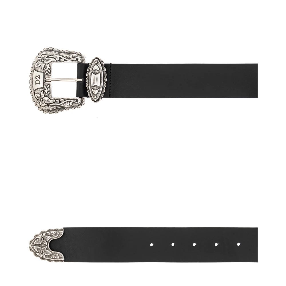Dsquared2 Leren riem Black Heren