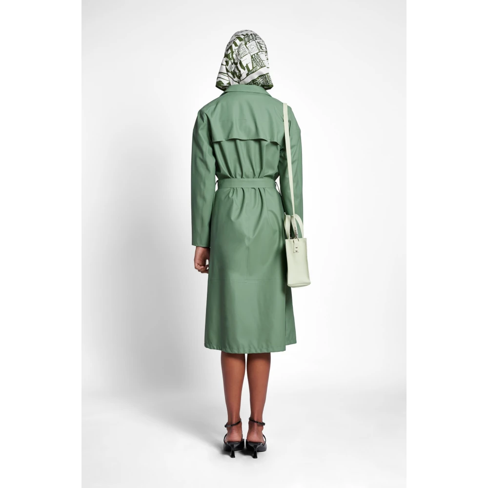 Stutterheim Gebelde Trenchcoat met Modern Ontwerp Green Dames