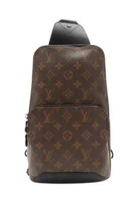 Pre-owned Avenue Monogram Macassar Axelremsväska