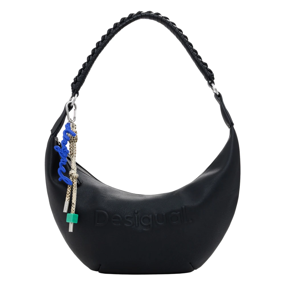 Desigual Women's Black Half Logo Zante Bag