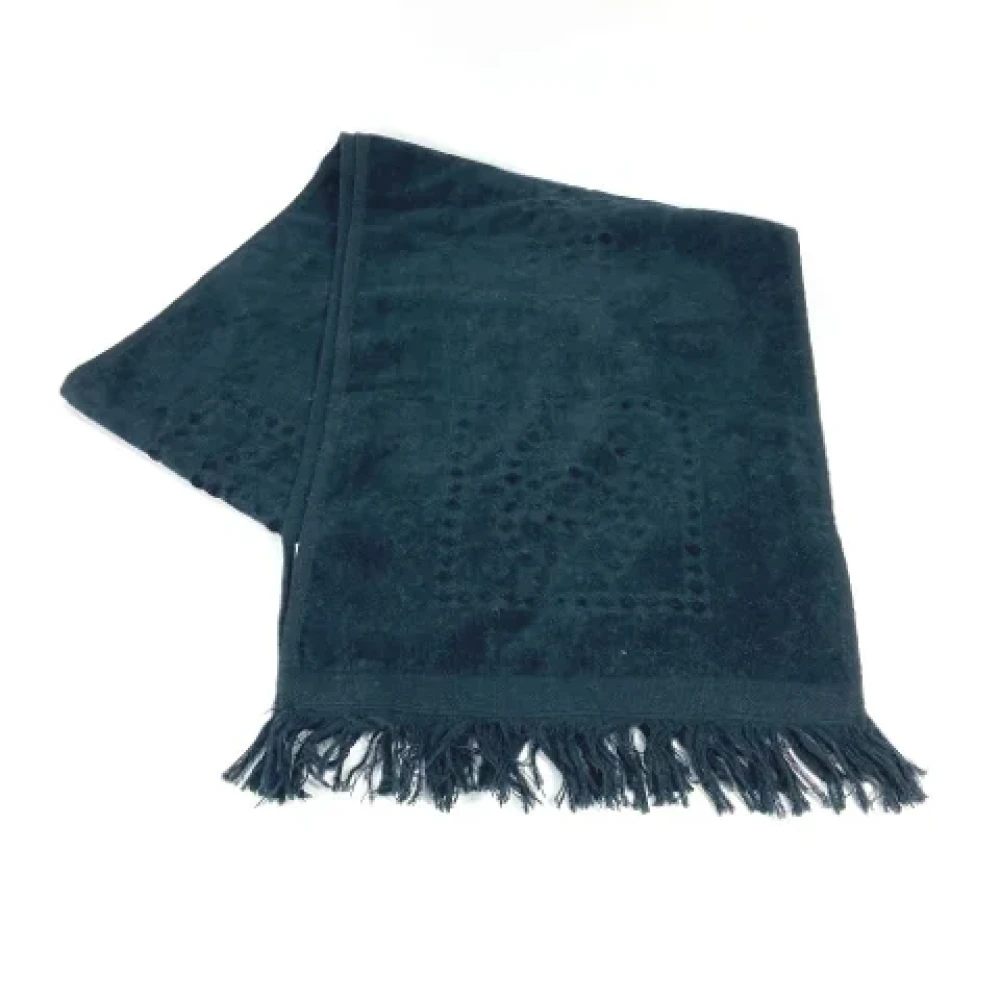 Chanel Vintage Pre-owned Cotton scarves Blue Dames