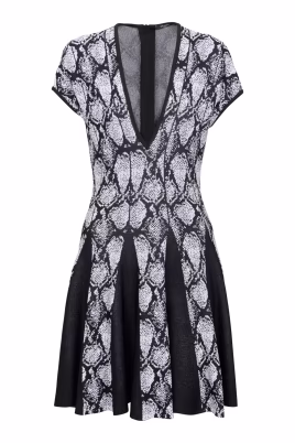 snakeskin-jacquard-dress