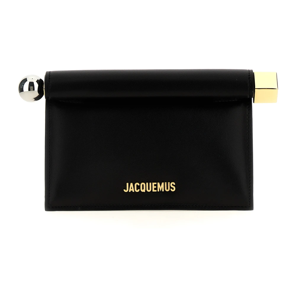 Jacquemus Women's Black La Petite Pochette Rond Carré Clutch