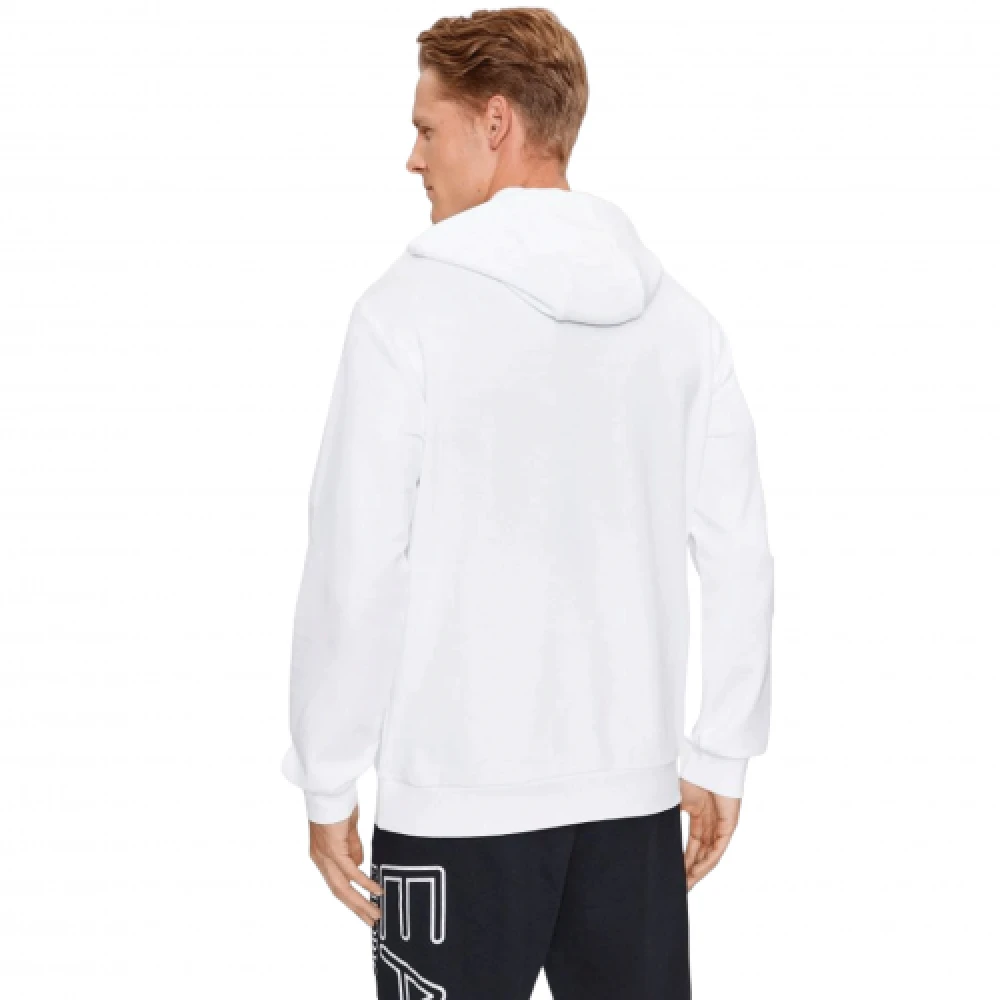 Emporio Armani EA7 Heren Witte EA7 Armani Hoodie White Heren