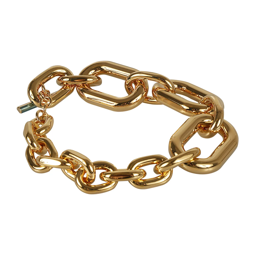 Rabanne Gul Gyllene Halsband Med Länk