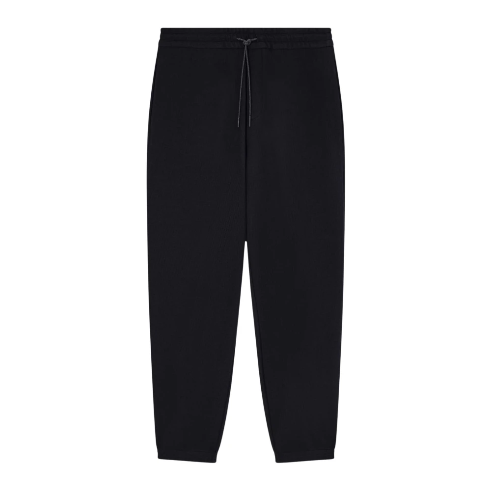 Emporio Armani Svart Lyocell Interlock Joggers