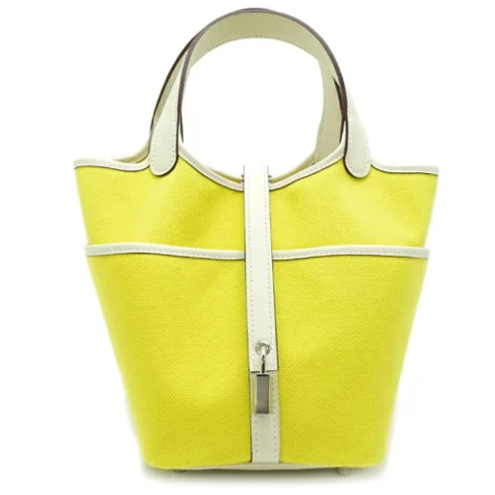 Hermès Vintage Pre-owned Leather handbags Yellow Dames