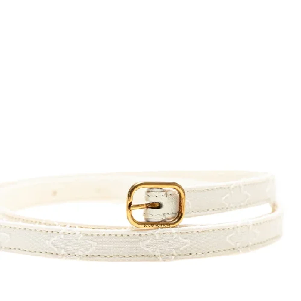 Louis Vuitton Vintage Pre-owned Cotton belts White Dames